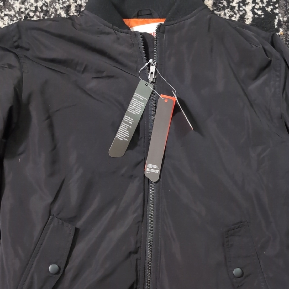 Boy's Black Bomber Jacket
